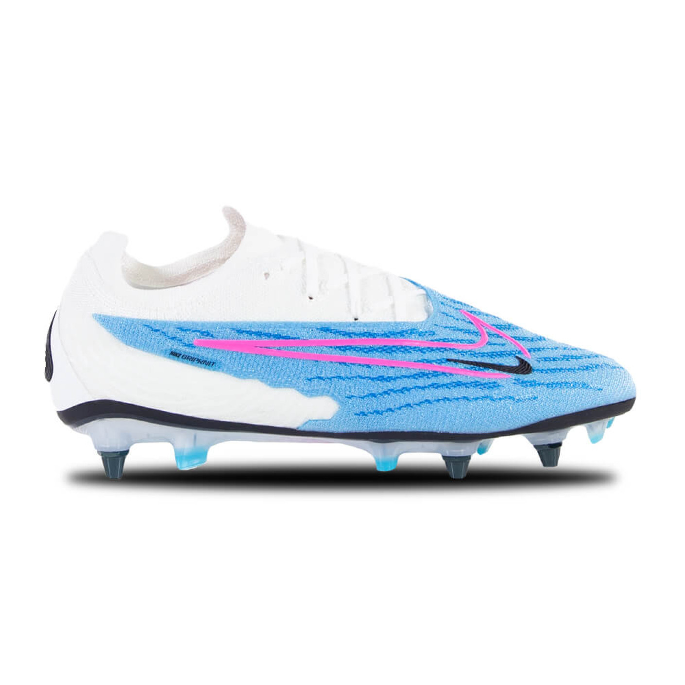 Nike Phantom GX Elite Dynamic Fit Iron Nop Football Shoes (SG) Pro Player White Bright Blue Hot Pink