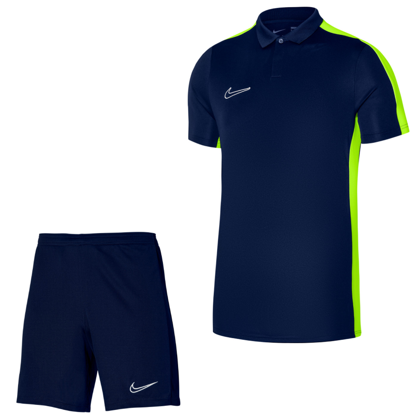 Nike Dri-Fit Academy 23 Polo Training Set Kids Dark Blue Yellow White
