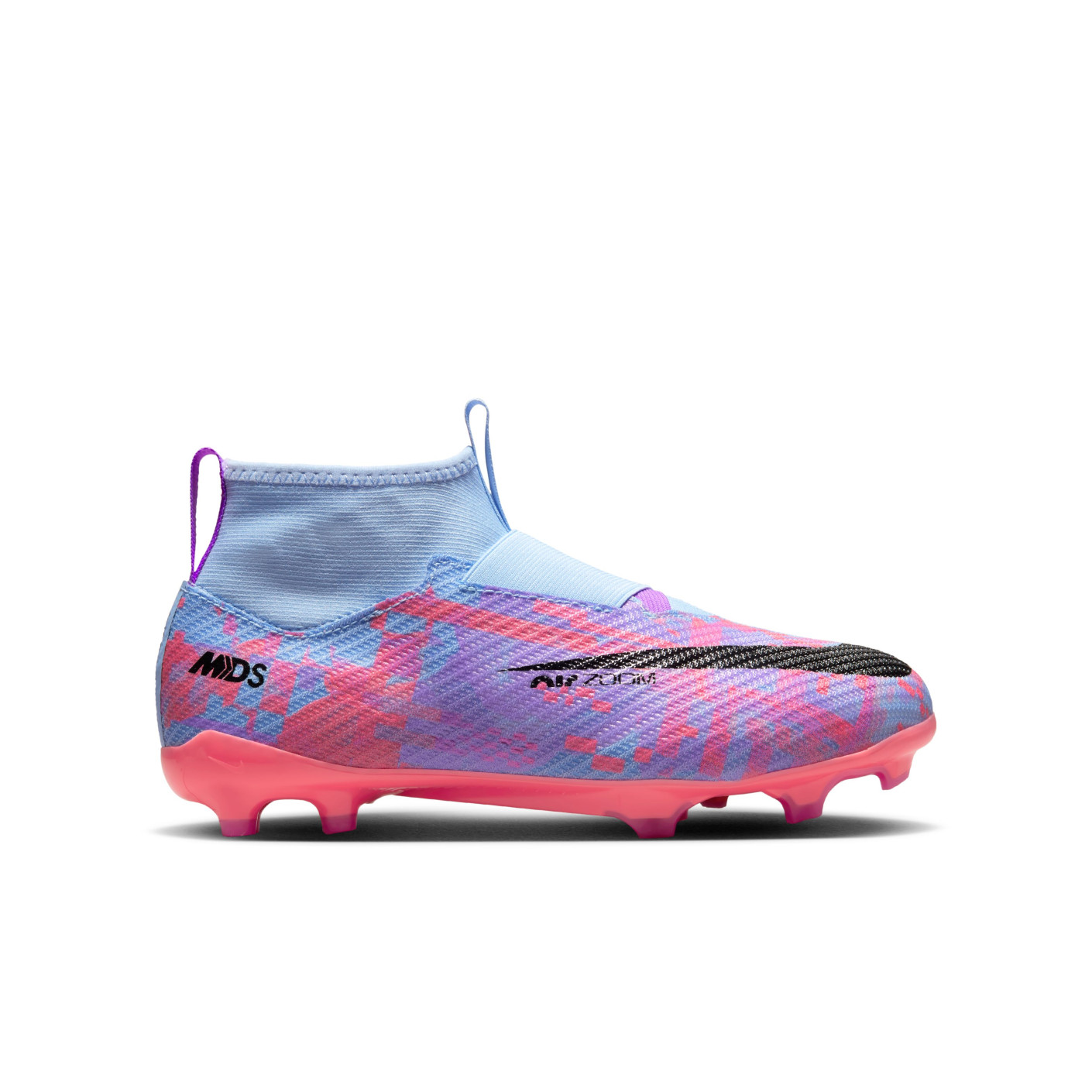 Nike Zoom Mercurial Superfly 9 MDS Pro Grass Football Shoes (FG) Kids Blue Purple