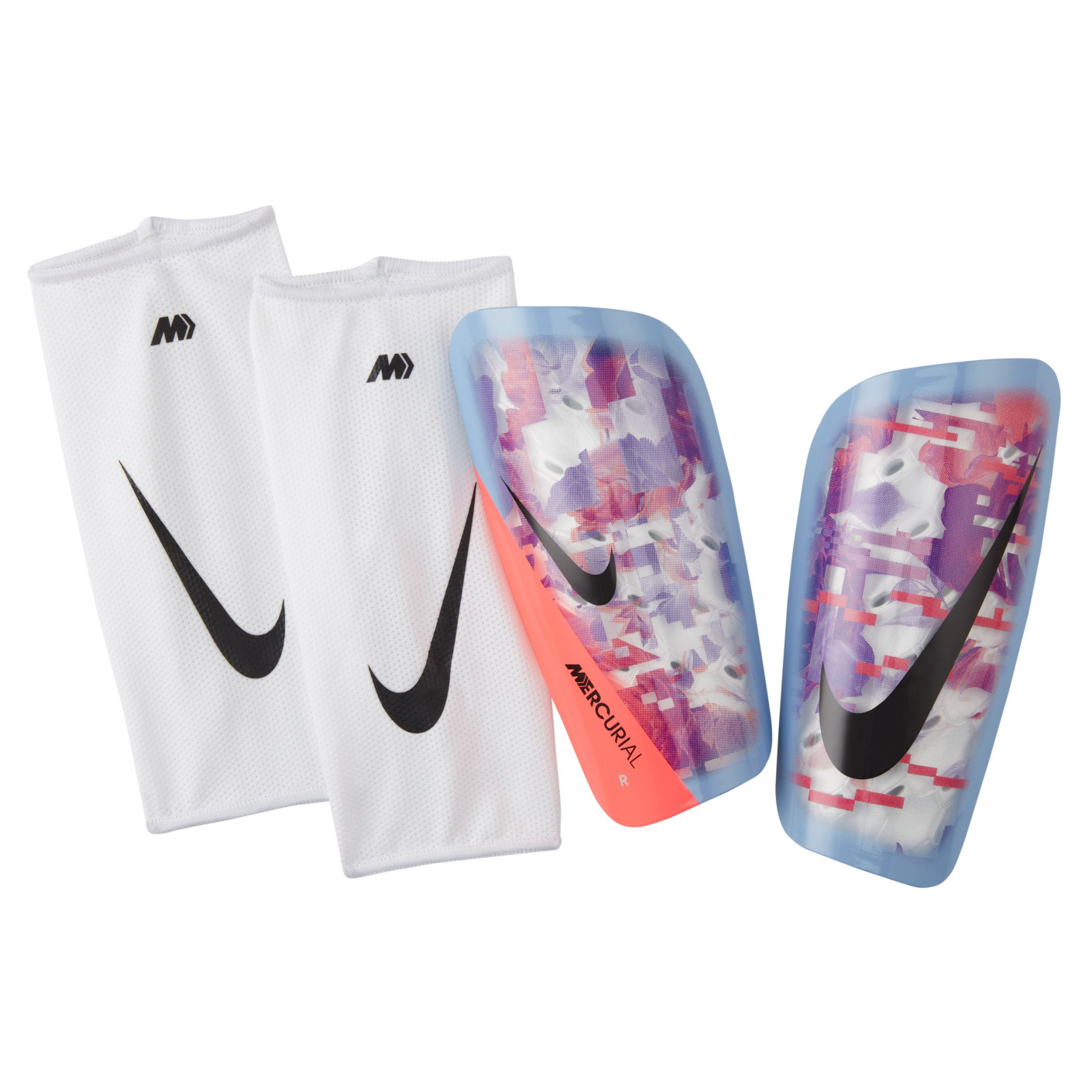 gebonden pk ziek Nike Scheenbeschermers Mercurial Lite Blauw Paars Roze - KNVBshop.nl