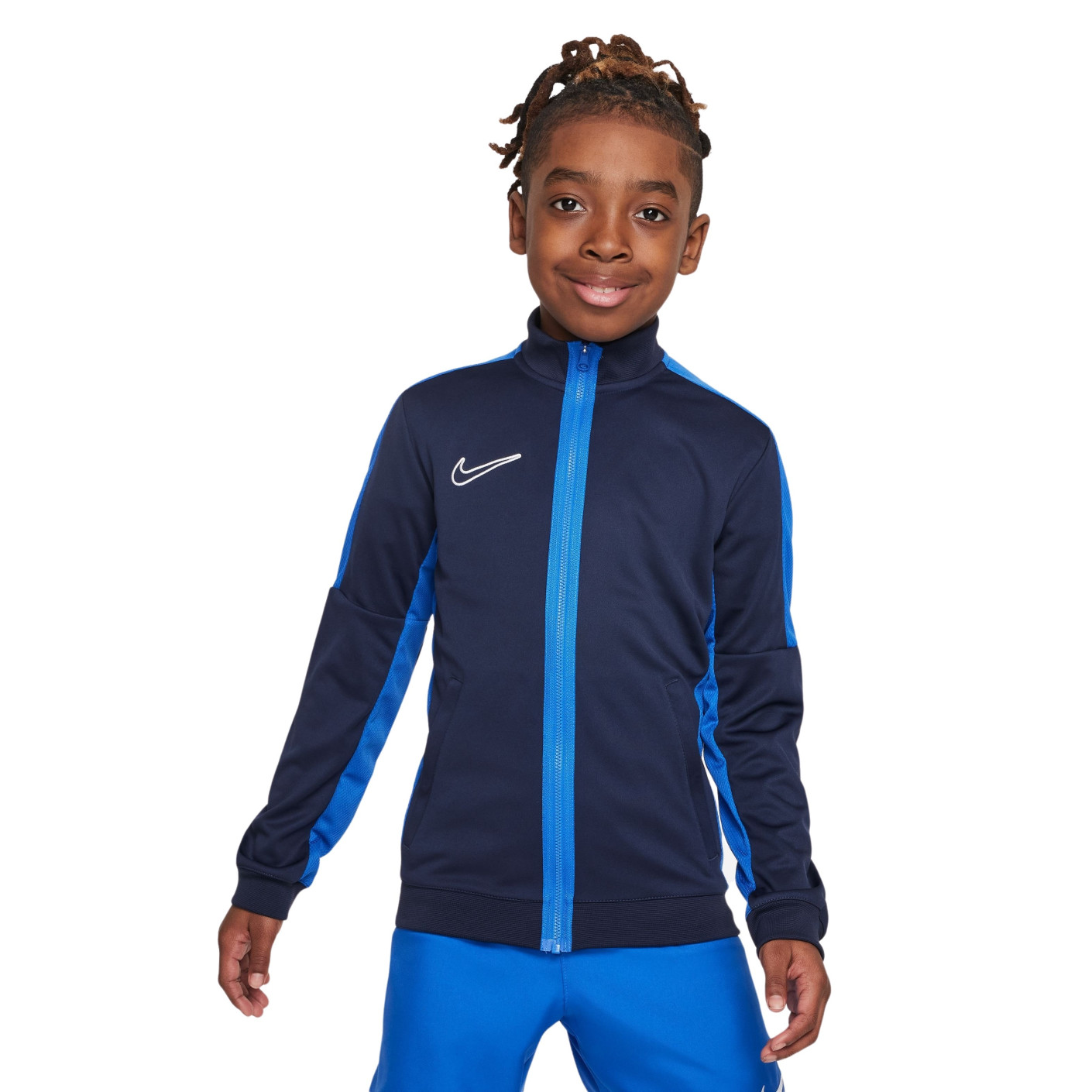 Nike Kids White Training Dark Jacket Blue Dri-Fit 23 Academy