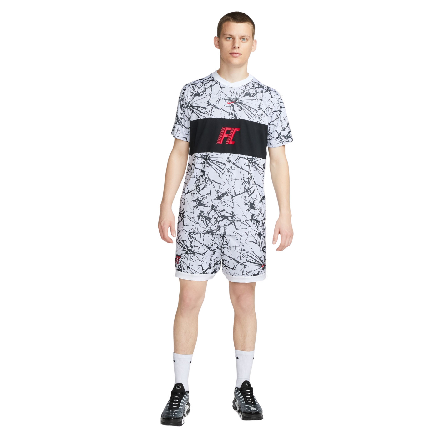 Nike Trainingsset F.C. Lichtgrijs Zwart Rood