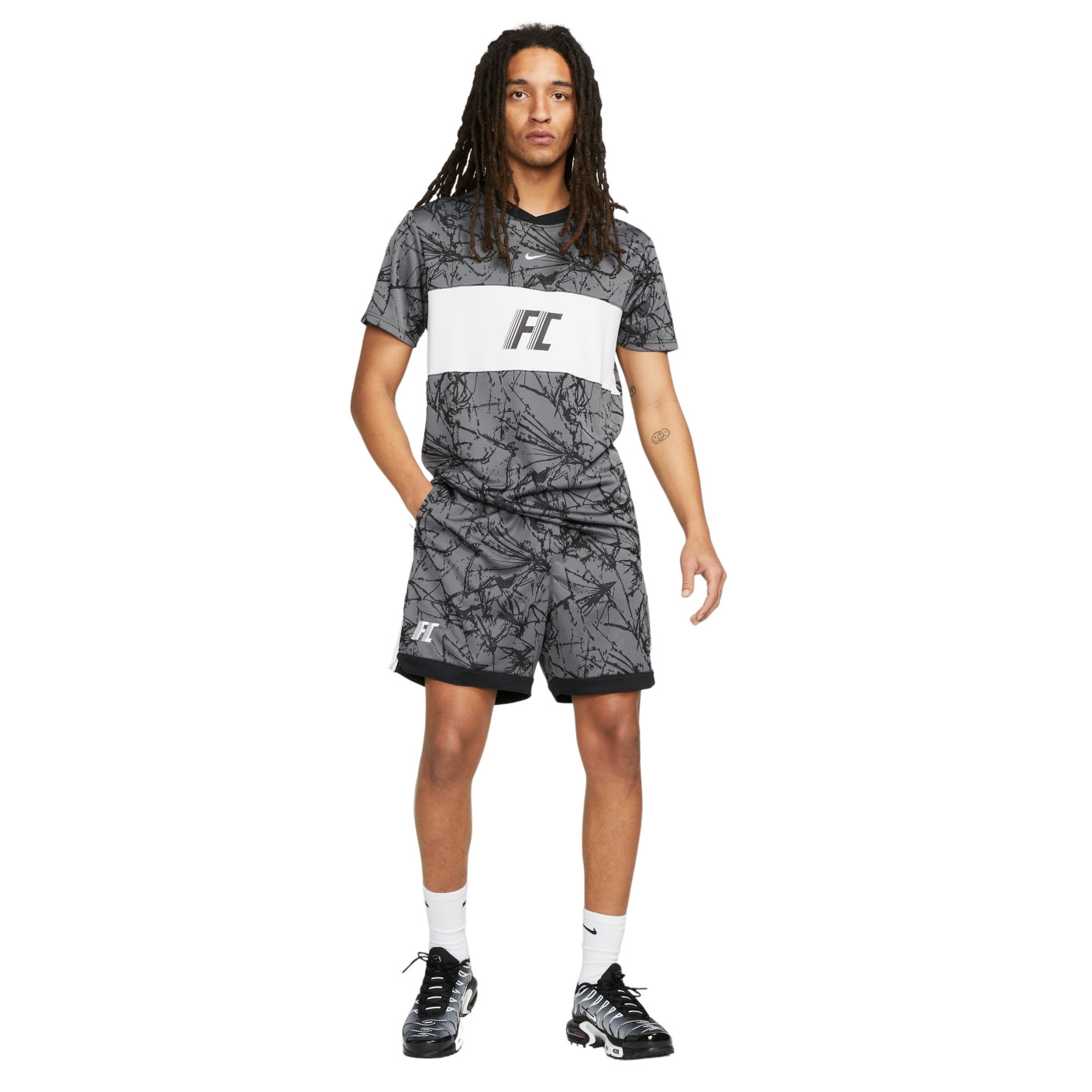 Nike Trainingsset F.C. Grijs Wit Zwart
