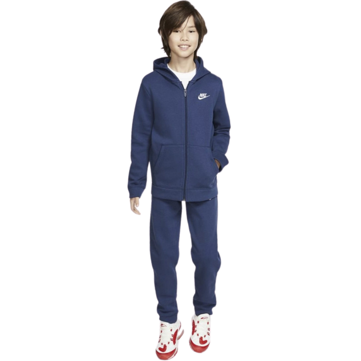 Nike Sportswear Kids Tracksuit Dark Blue White - KNVBshop.nl