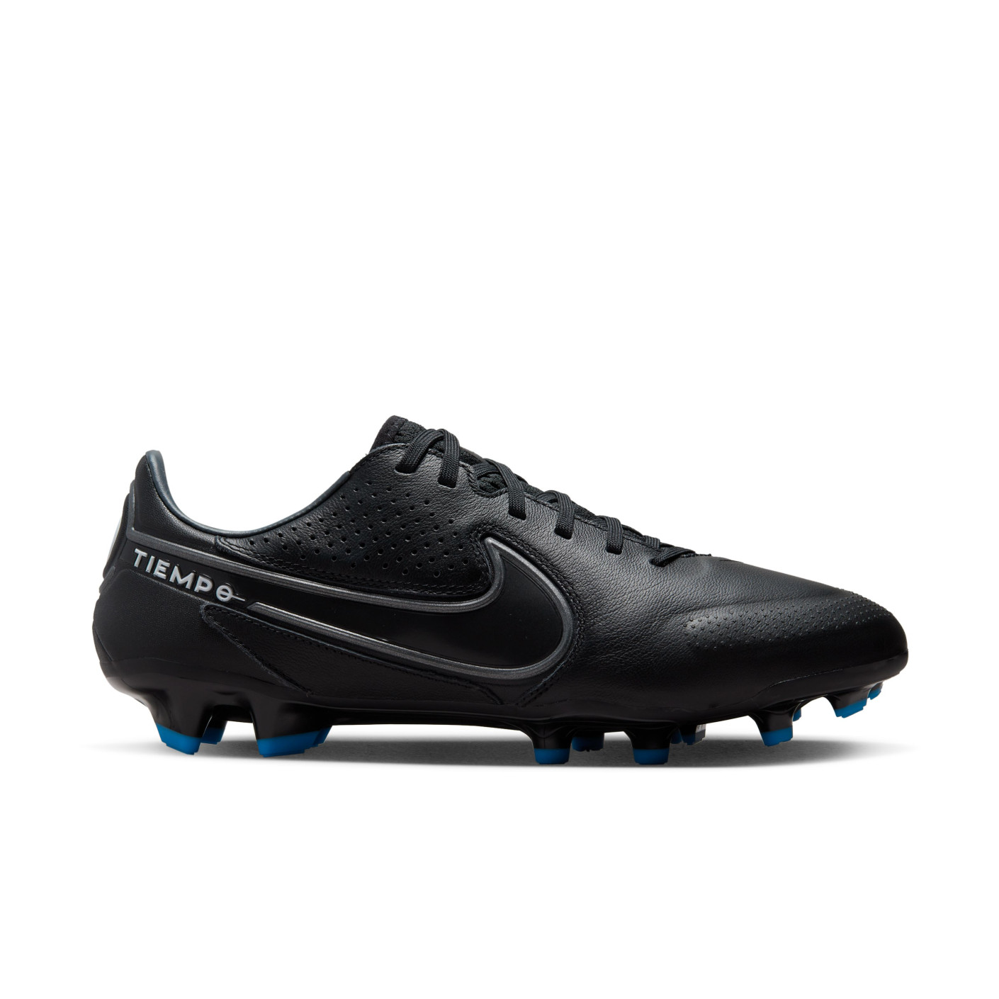 Nike Tiempo Legend 9 Pro Gras Voetbalschoenen (FG) Zwart Blauw Grijs