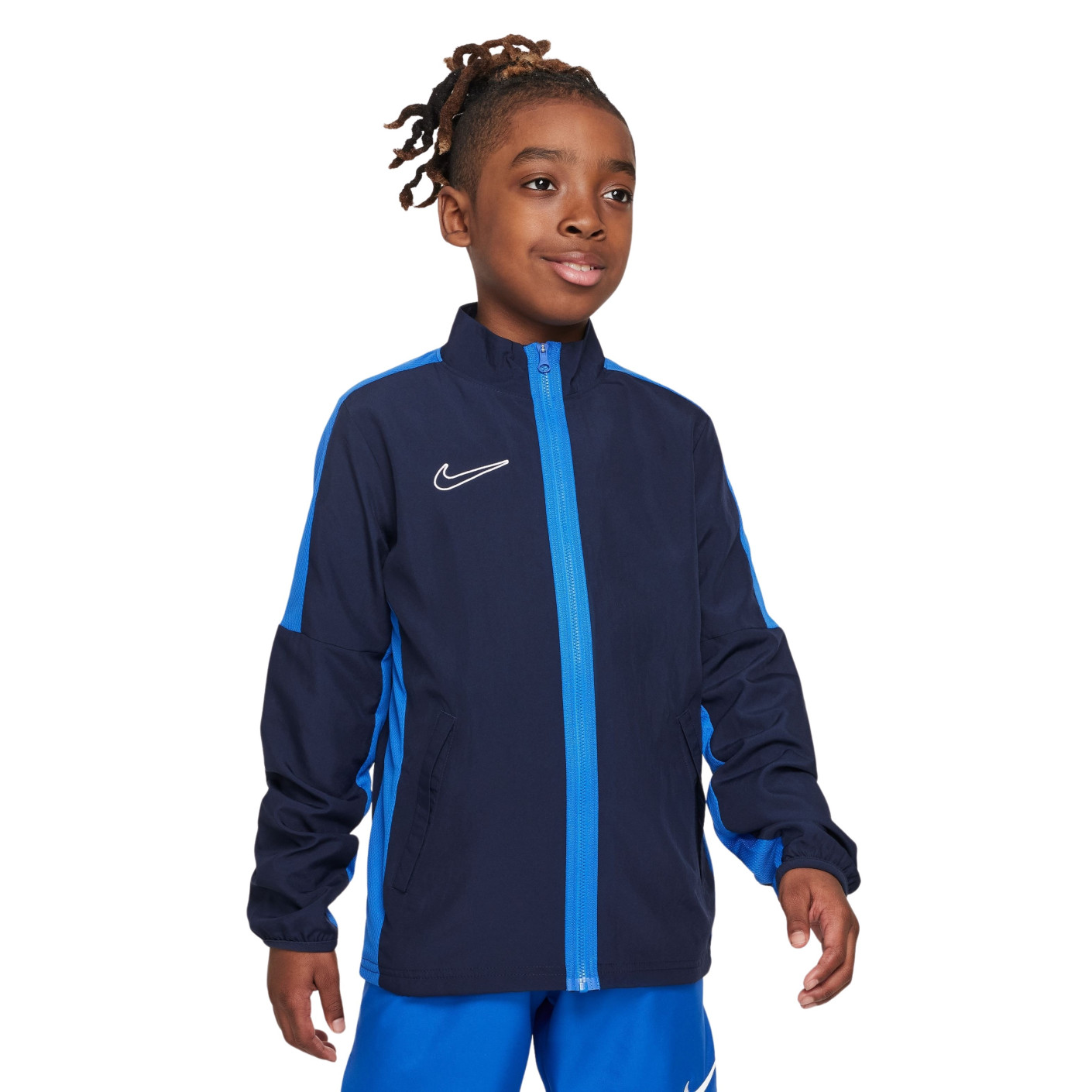Nike Dri Fit Academy 23 Full Zip Tracksuit Woven Kids Dark Blue White KNVBshop