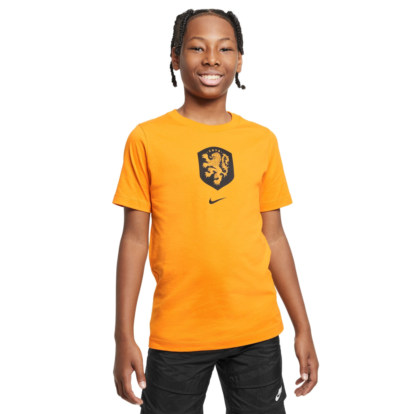 Nike Netherlands World Cup 2022 Logo T-Shirt Kids Orange - KNVBshop.nl