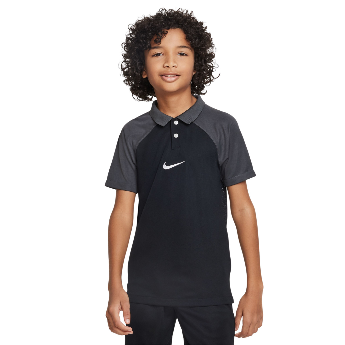 Nike Polo Academy Pro Kids Zwart Grijs