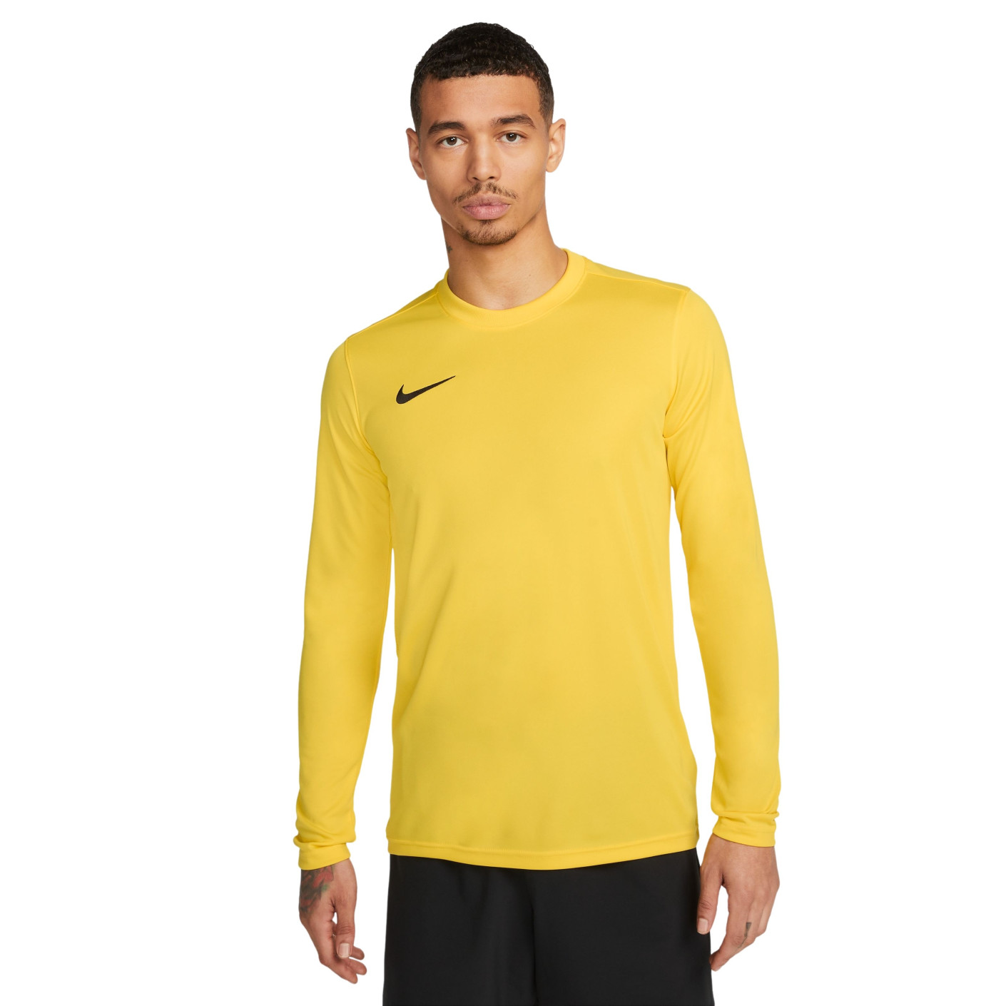 Nike DRY PARK VII Long Sleeve Football Shirt Yellow Black