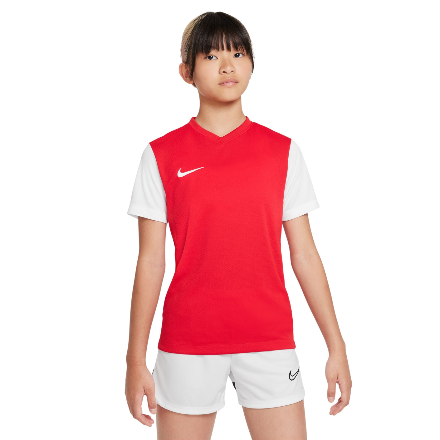 Nike Tiempo Premier II Kids Red White Football Shirt