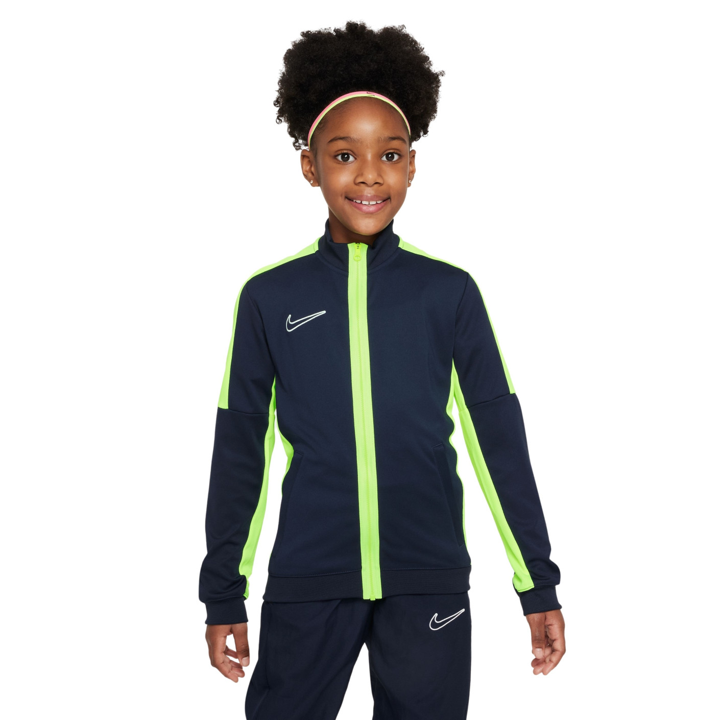 Nike Dri-Fit Academy 23 Trainingsjack Kids Donkerblauw Geel Wit