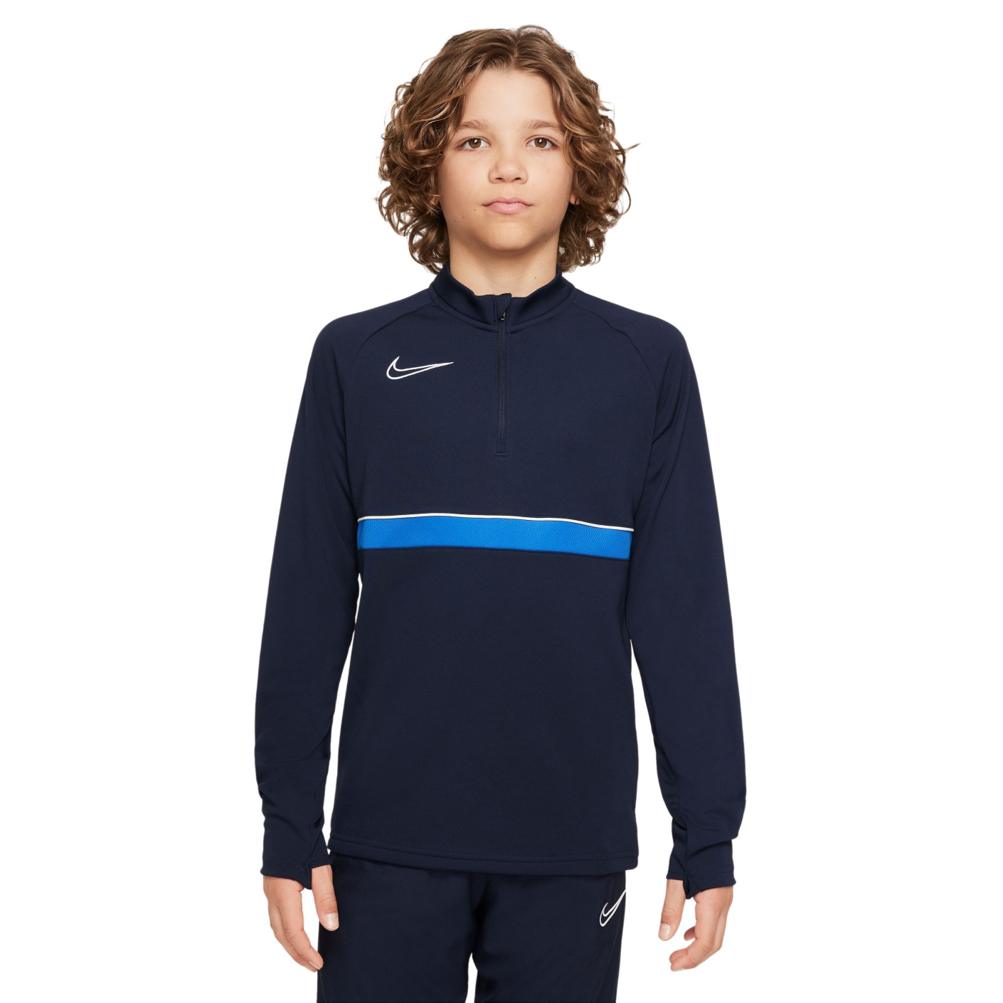 Nike Academy 21 Dri-Fit Trainingstrui Kids Donkerblauw Blauw