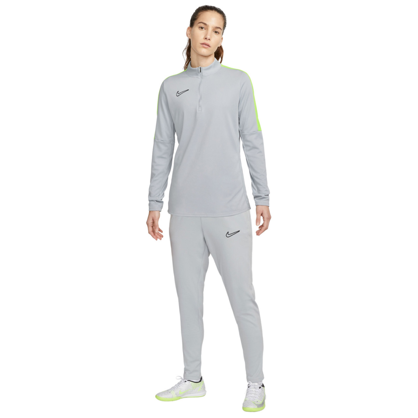 Nike Academy 23 Dri-Fit Tracksuit 1/4-Zip Women's Grey Yellow Black 