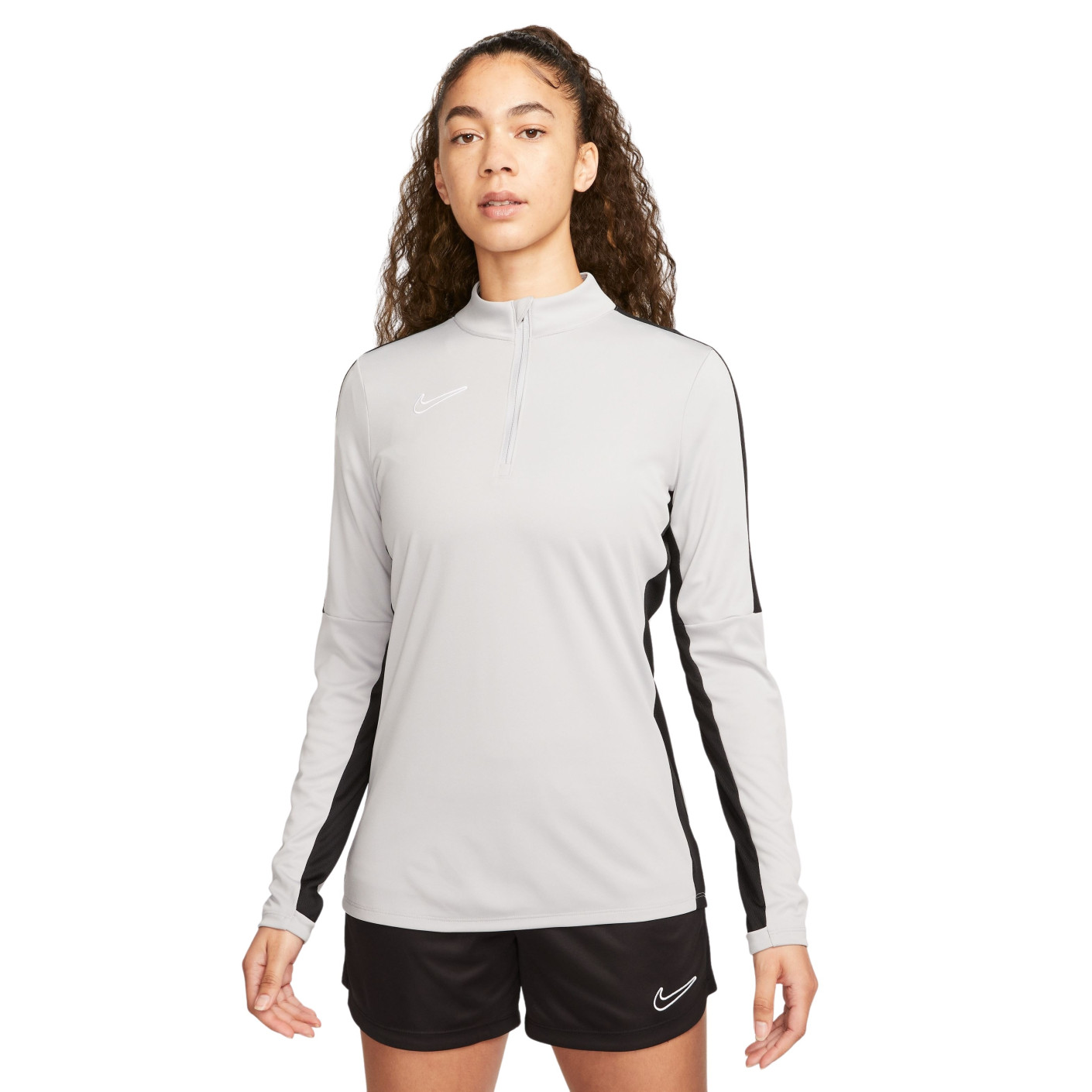 Nike Dri-FIT Academy 23 1/4-Zip Women's Training Sweater Grey Black White