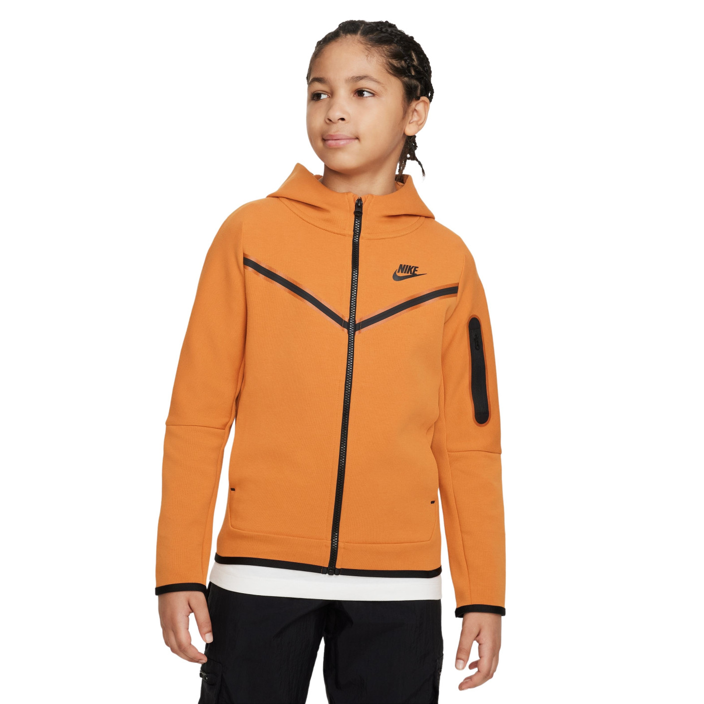 Nike Tech Fleece Vest Kids Oranje Zwart