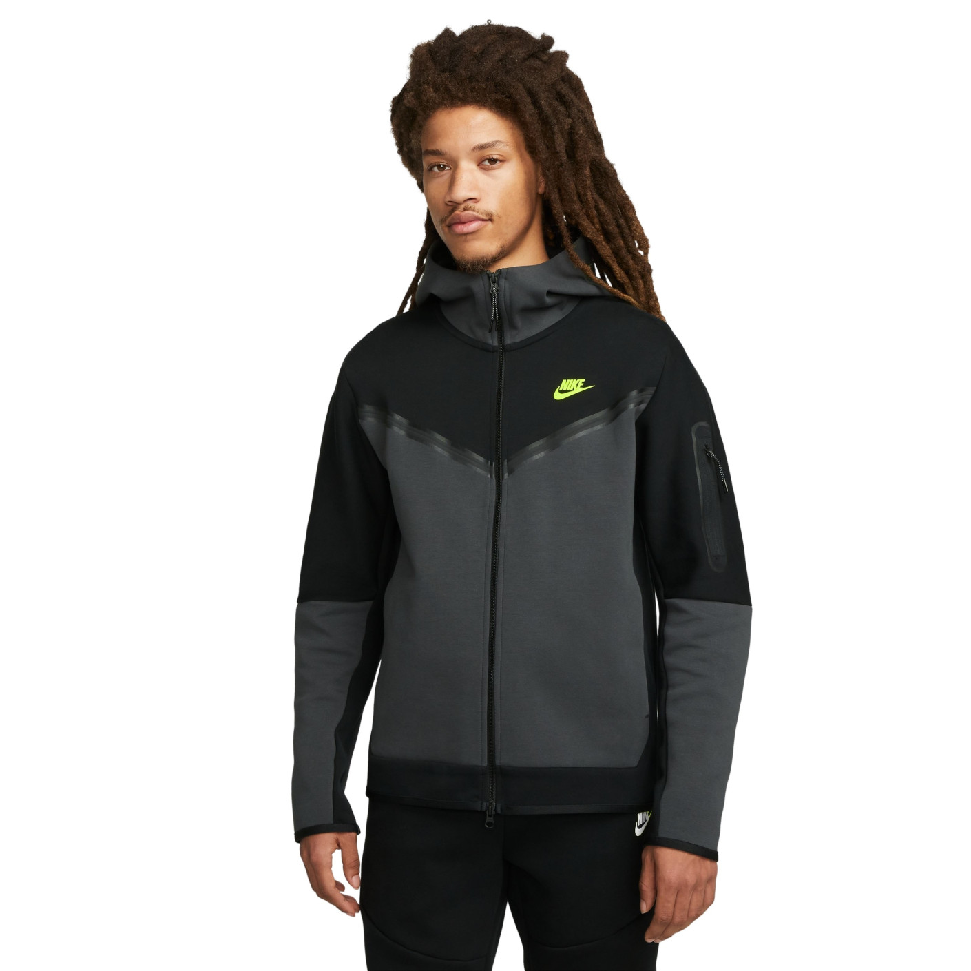 long zakdoek Bier Nike Tech Fleece Vest Zwart Donkergrijs Geel - KNVBshop.nl