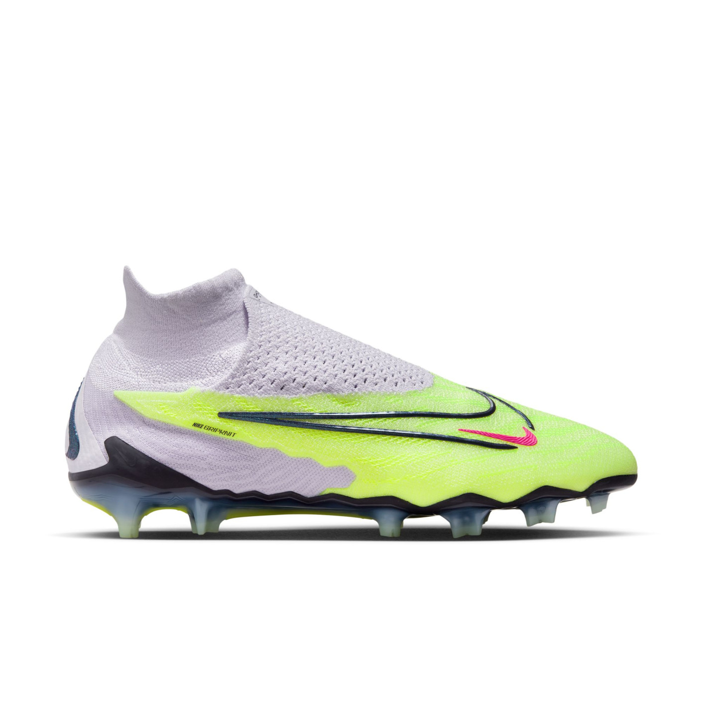 Nike Phantom GX Elite DF Gras Football Shoes (FG) White Bright Yellow Black