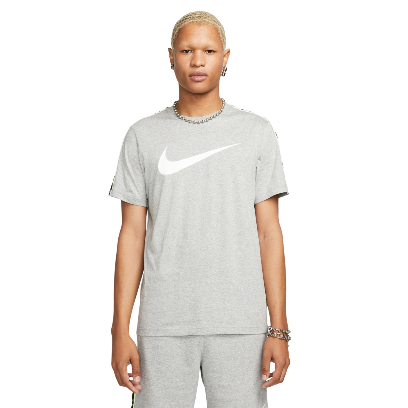 White and grey nike t shirt top