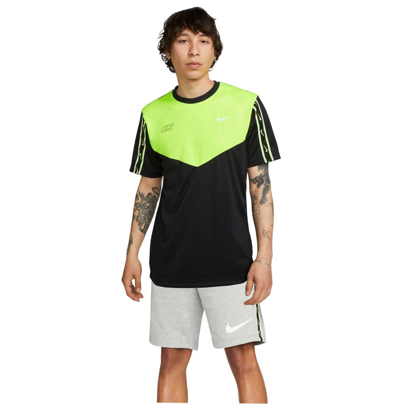 Lime green and black nike shirt sale
