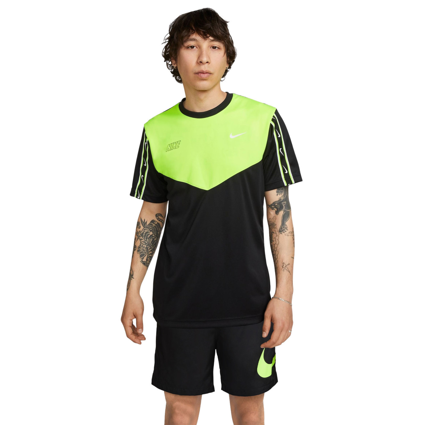 Nike Sportswear Repeat Zomerset Woven Zwart Lichtgeel