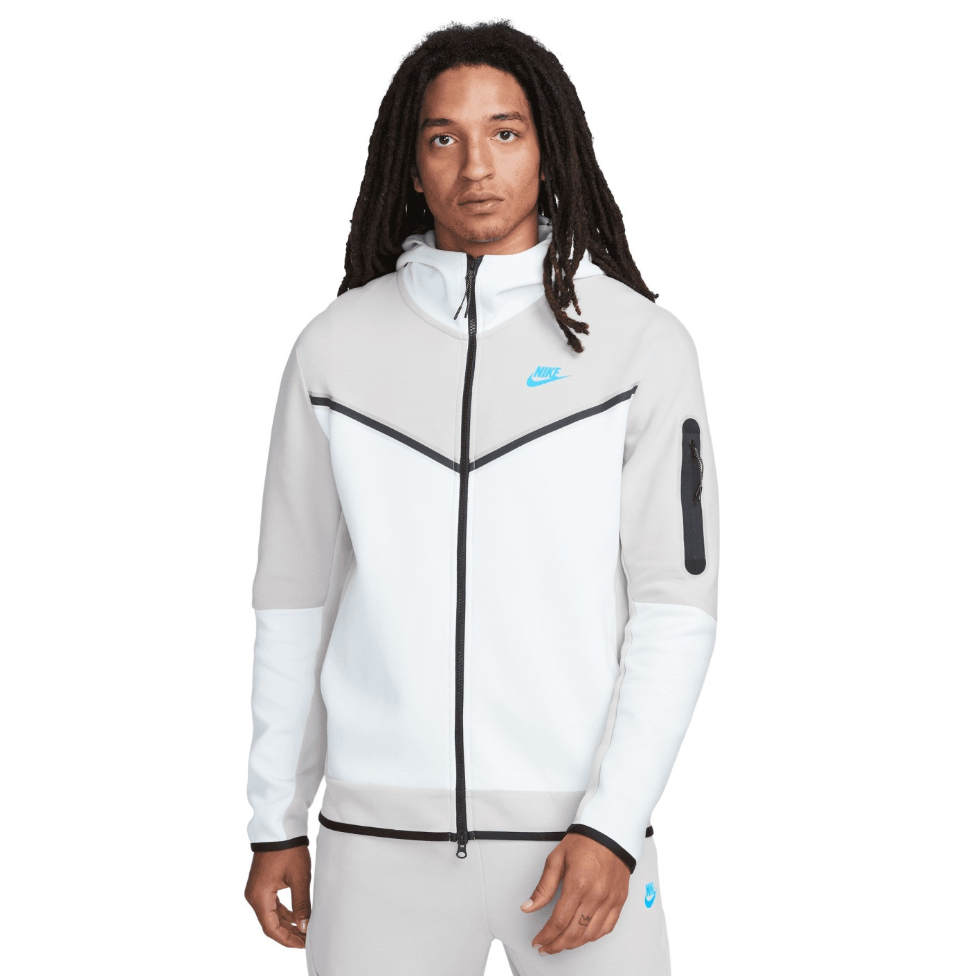 Nike Tech Fleece Vest Light Grey White Blue 