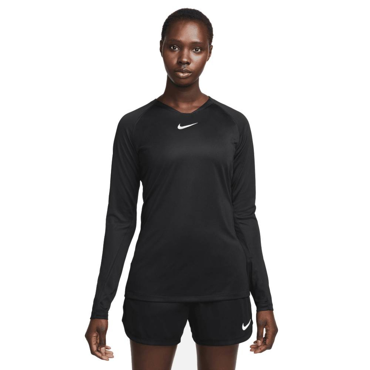 Nike Dri-Fit Park Ondershirt Lange Mouwen Dames Zwart Wit