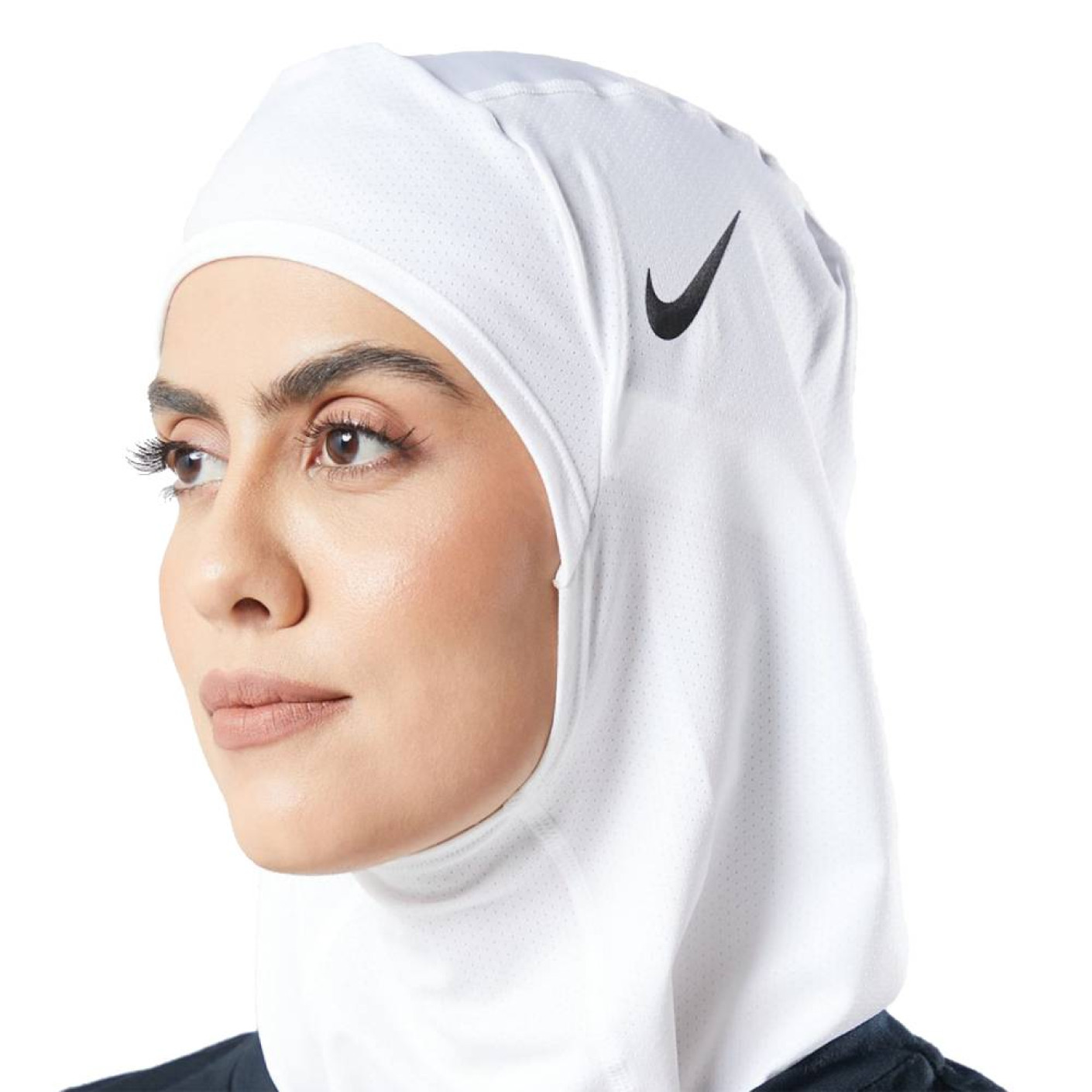 Nike Pro Hijab 2.0 Dames Wit Zwart