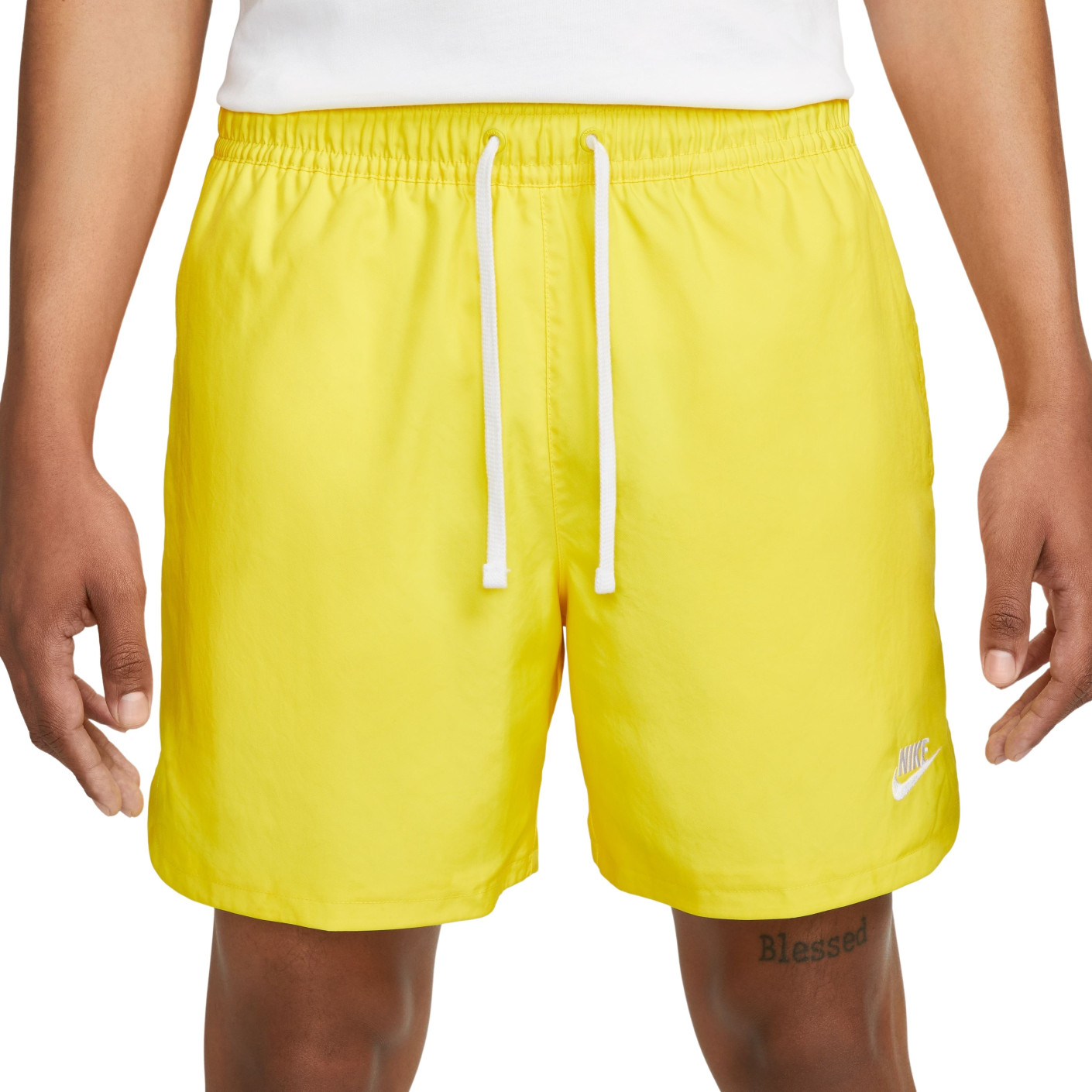 Nike Sportswear Club Woven Shorts Yellow White