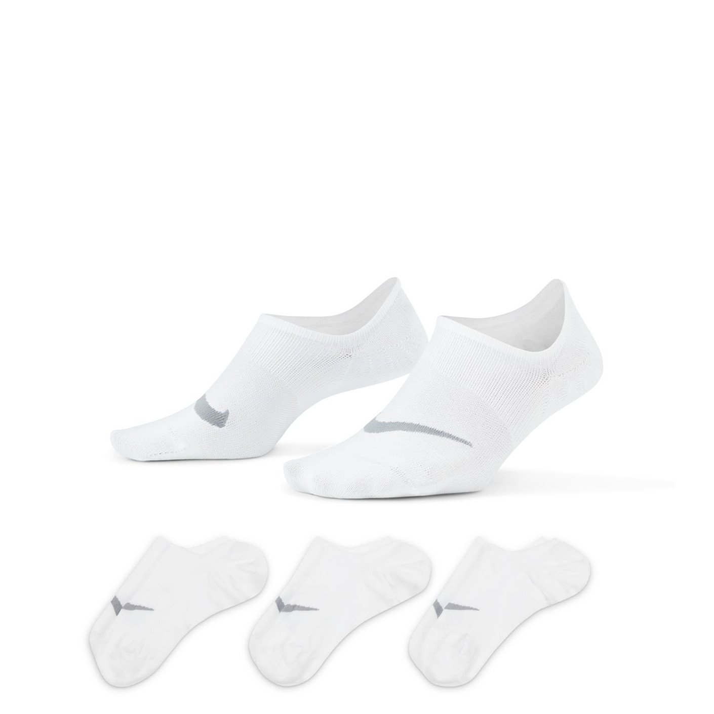 Nike Everyday Plus Lightweight 3 Pack Ankle Socks Women s White Grey