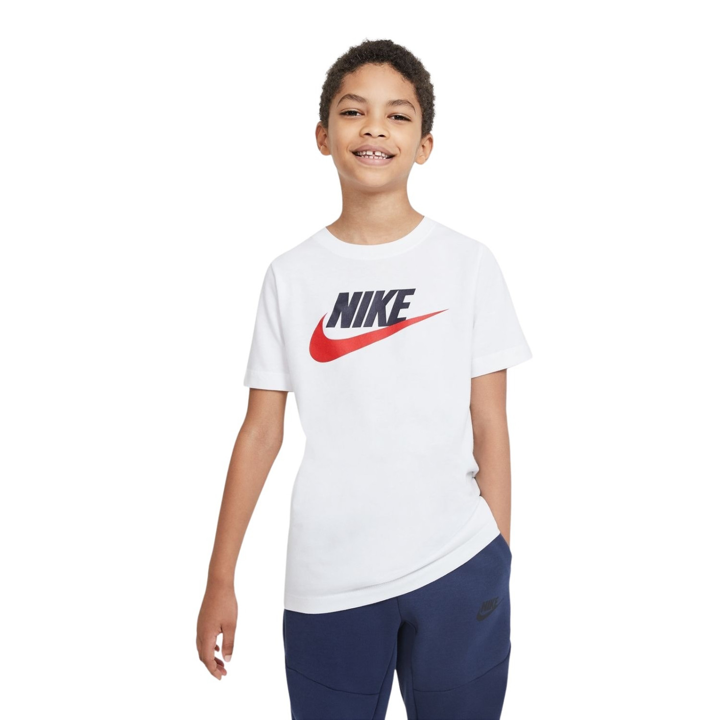 Nike Sportswear Logo T Shirt Kids White Black Red KNVBshop