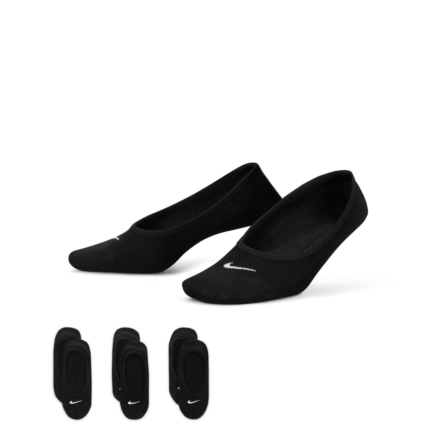 Nike Lightweight Everyday 3 Pack Ankle Socks Women Black White