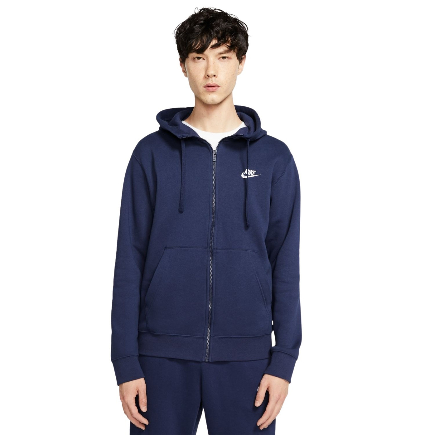 Navy blue nike fleece tracksuit on sale