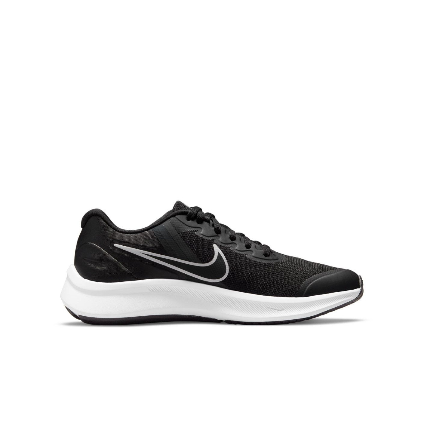 Nike Star Runner 3 Sportschoenen Kids Zwart Grijs Wit KNVBshop