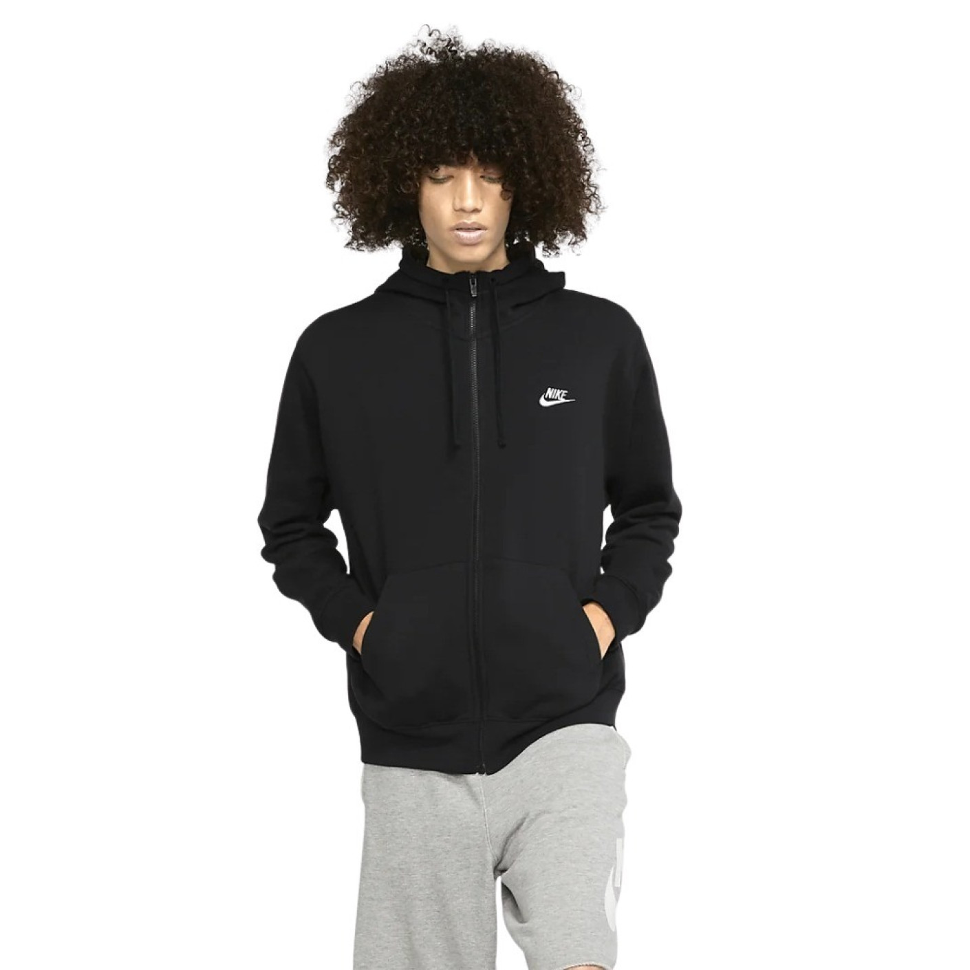 Nike Club Sportswear Fleece Hooded Vest Black White