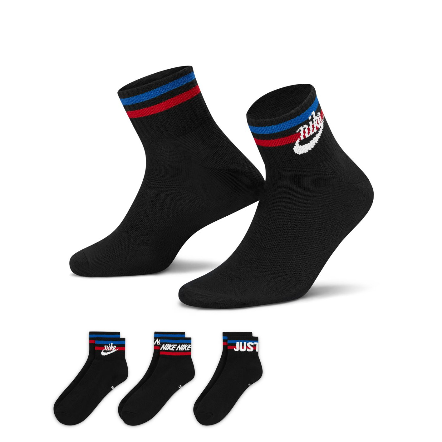 Black and blue nike outlet socks