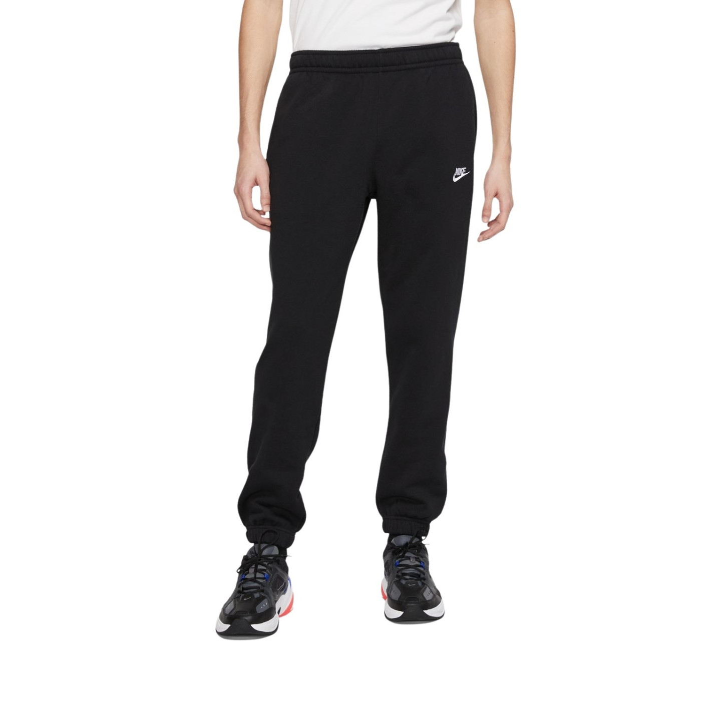 Nike club joggers black sale