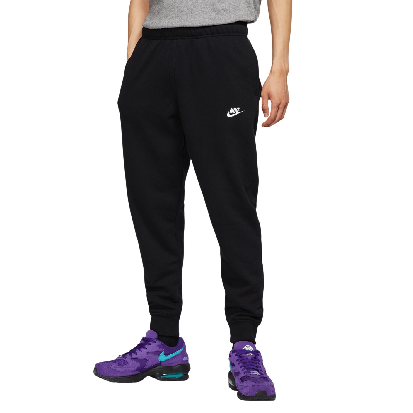 Nike Club 19 NSW Joggingbroek Zwart Wit