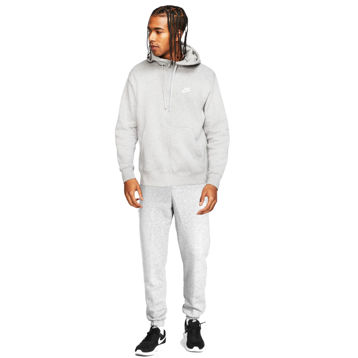 Nike sportswear fleece tracksuit grey 2025