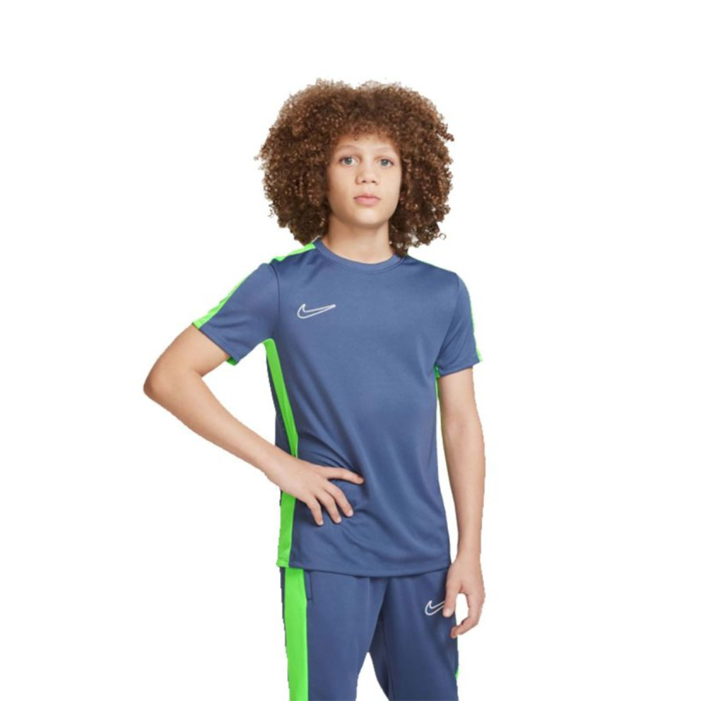 Nike Academy 23 Dri Fit Training Shirt Kids Blue Green White KNVBshop
