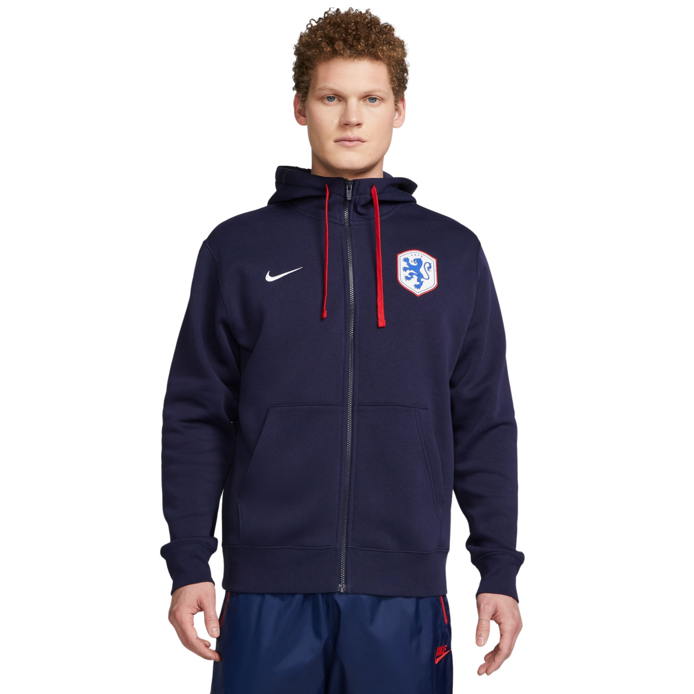 Nike Nederland Club Vest 2023-2025 Donkerblauw Rood Wit