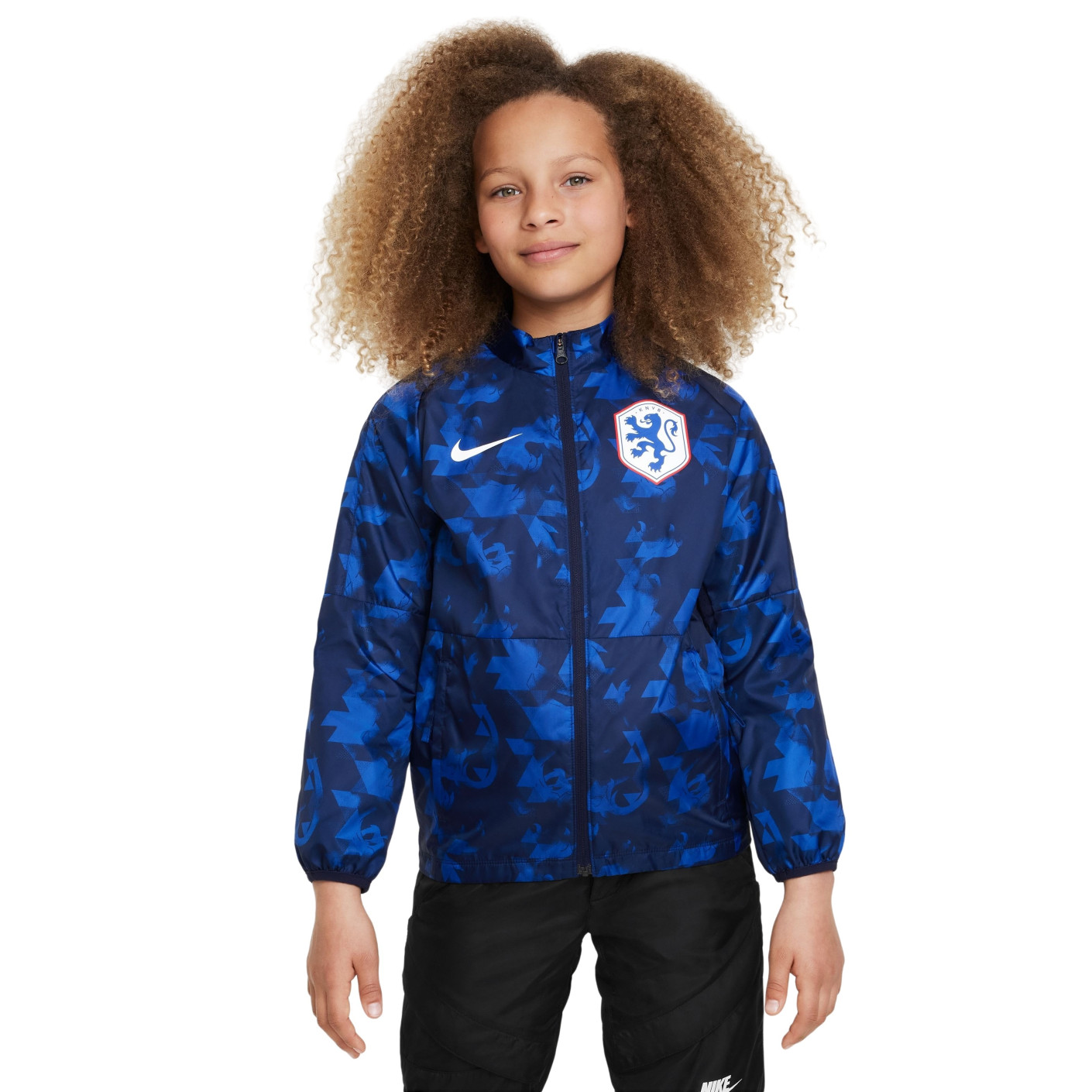 Nike Netherlands Academy AWF Jacket 2023 - 2025 Kids Dark Blue Blue White 