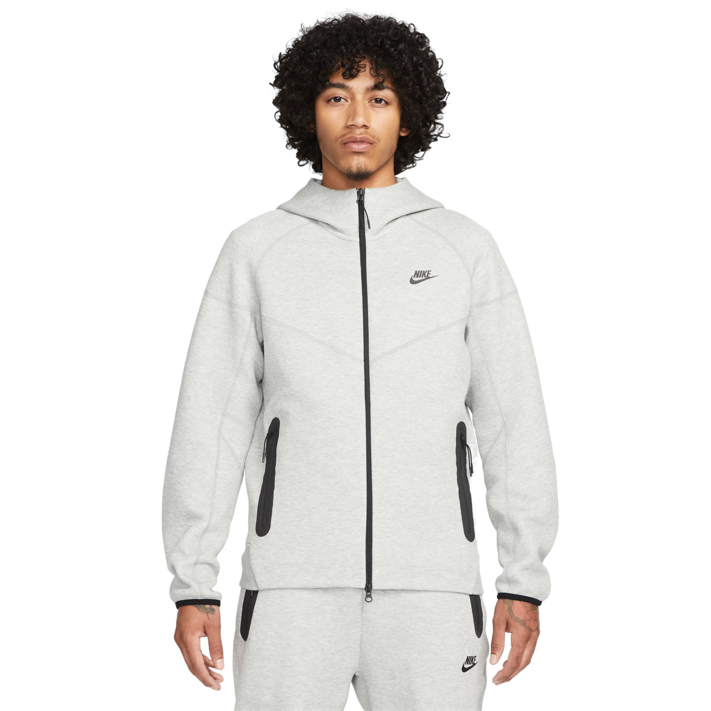 Nike Tech Fleece Tracksuit Sportswear Light Grey Black KNVBshop
