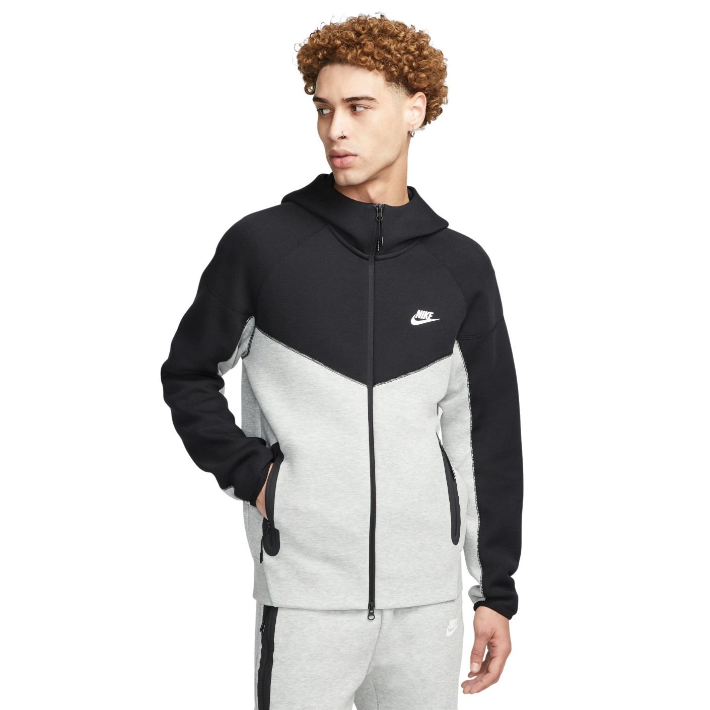 Nike Tech Fleece Sportswear Vest Light Grey Black White