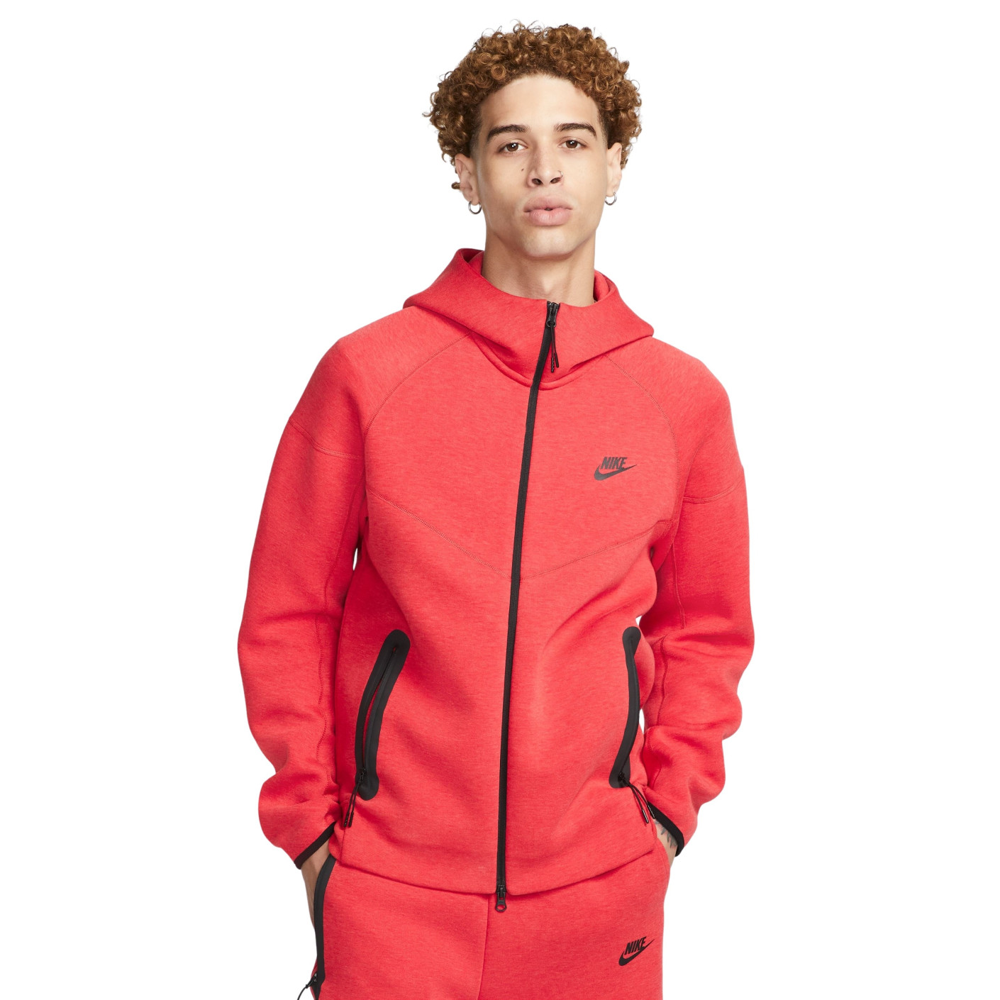 Nike Tech Fleece Vest Sportswear Red Black KNVBshop