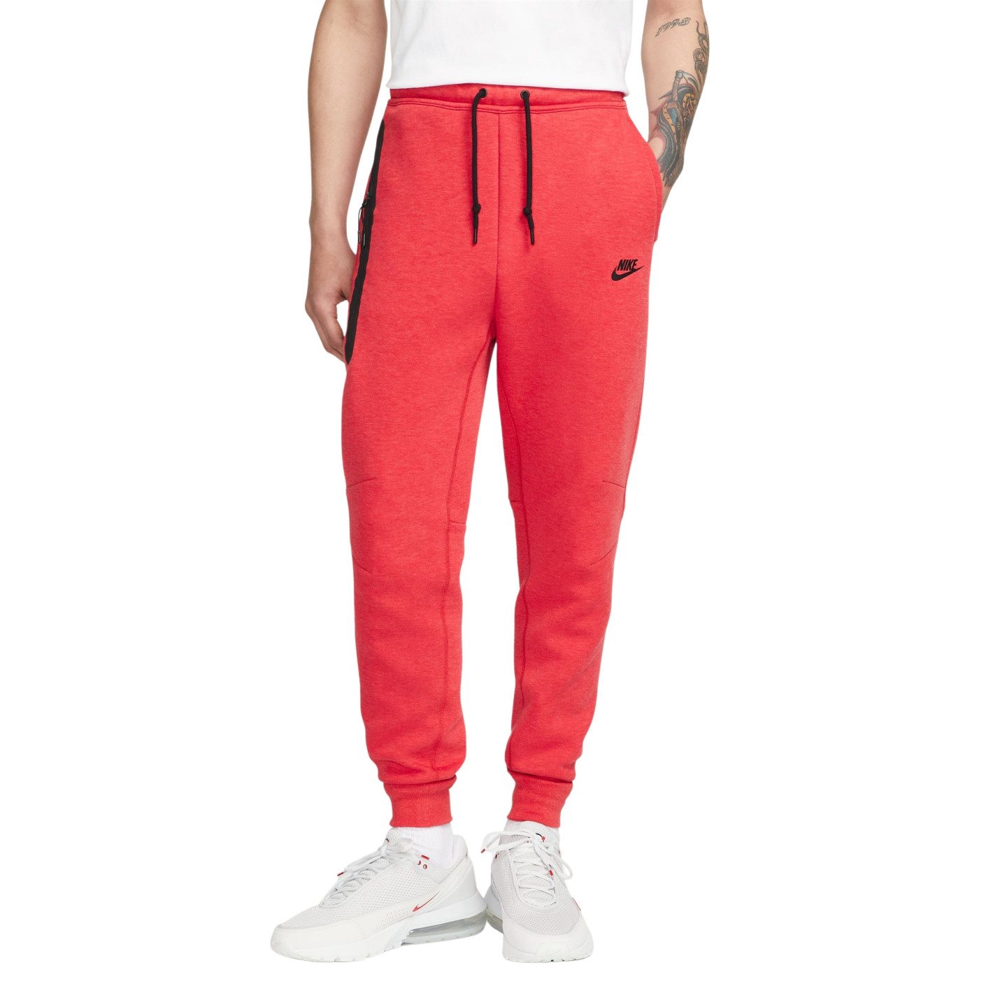 Nike Tech Fleece Sweat Pants Sportswear Melange Red Black