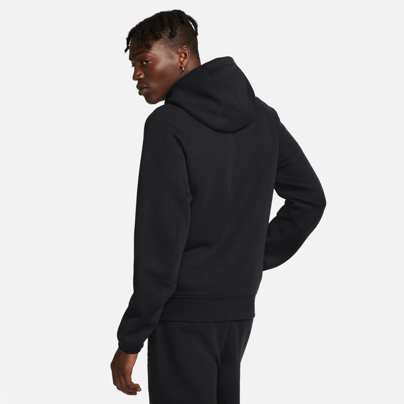 nike tech fleece hoodie black medium