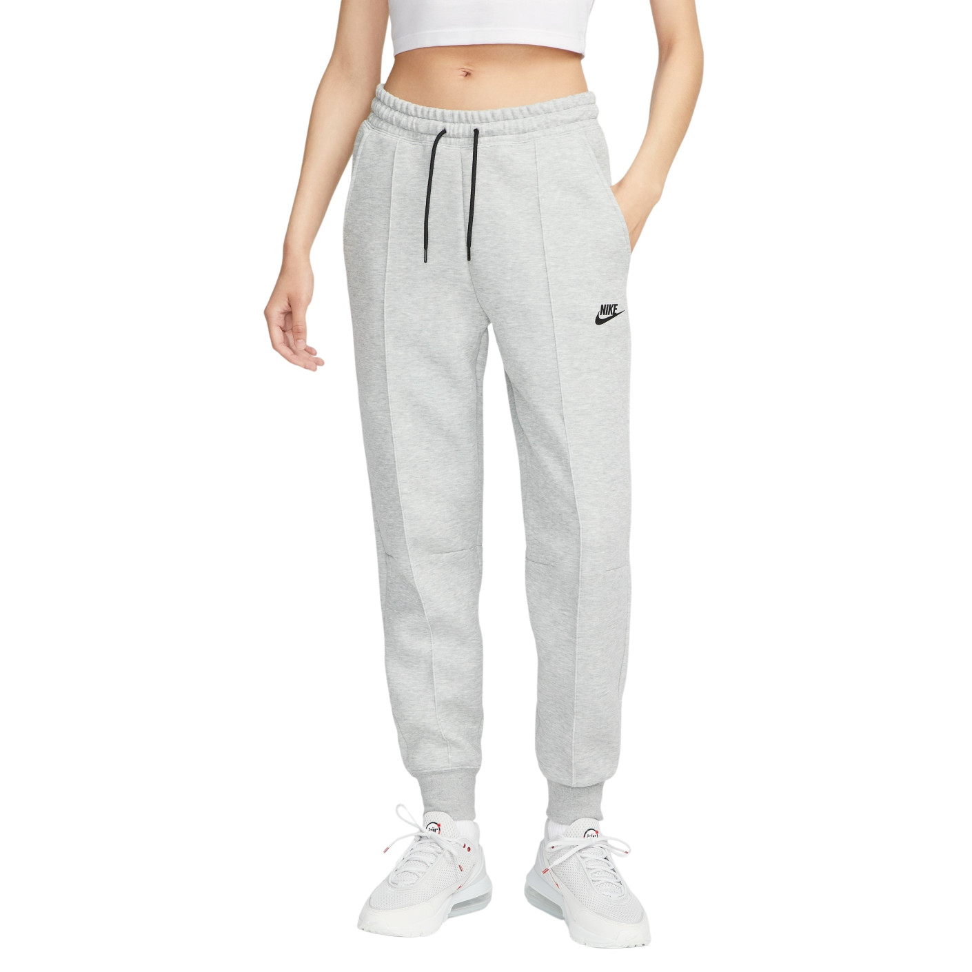 Nike Tech Fleece Sweatpants Women's Sportswear Light Grey Black 