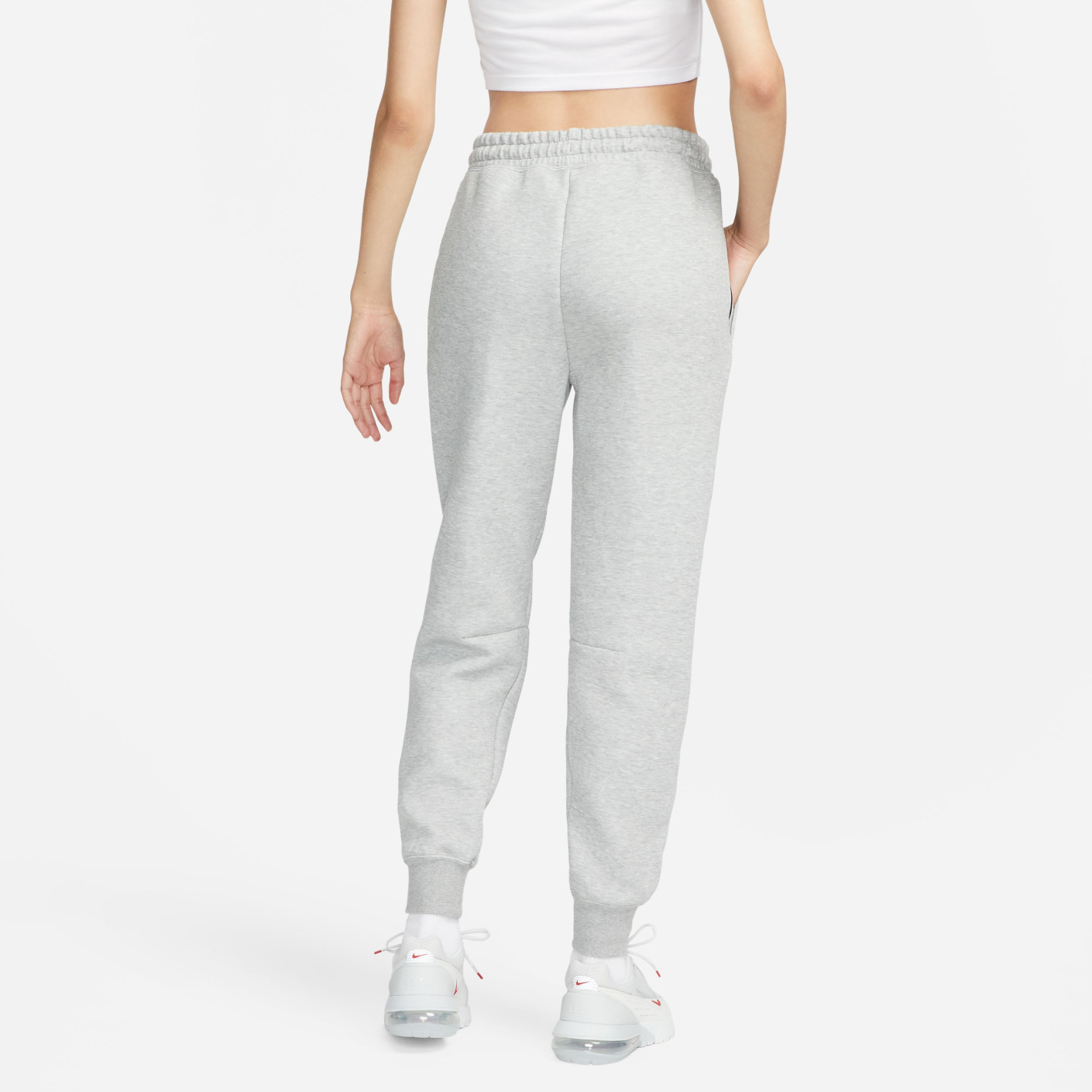 Nike Tech Fleece Sweatpants Women s Sportswear Light Grey Black KNVBshop