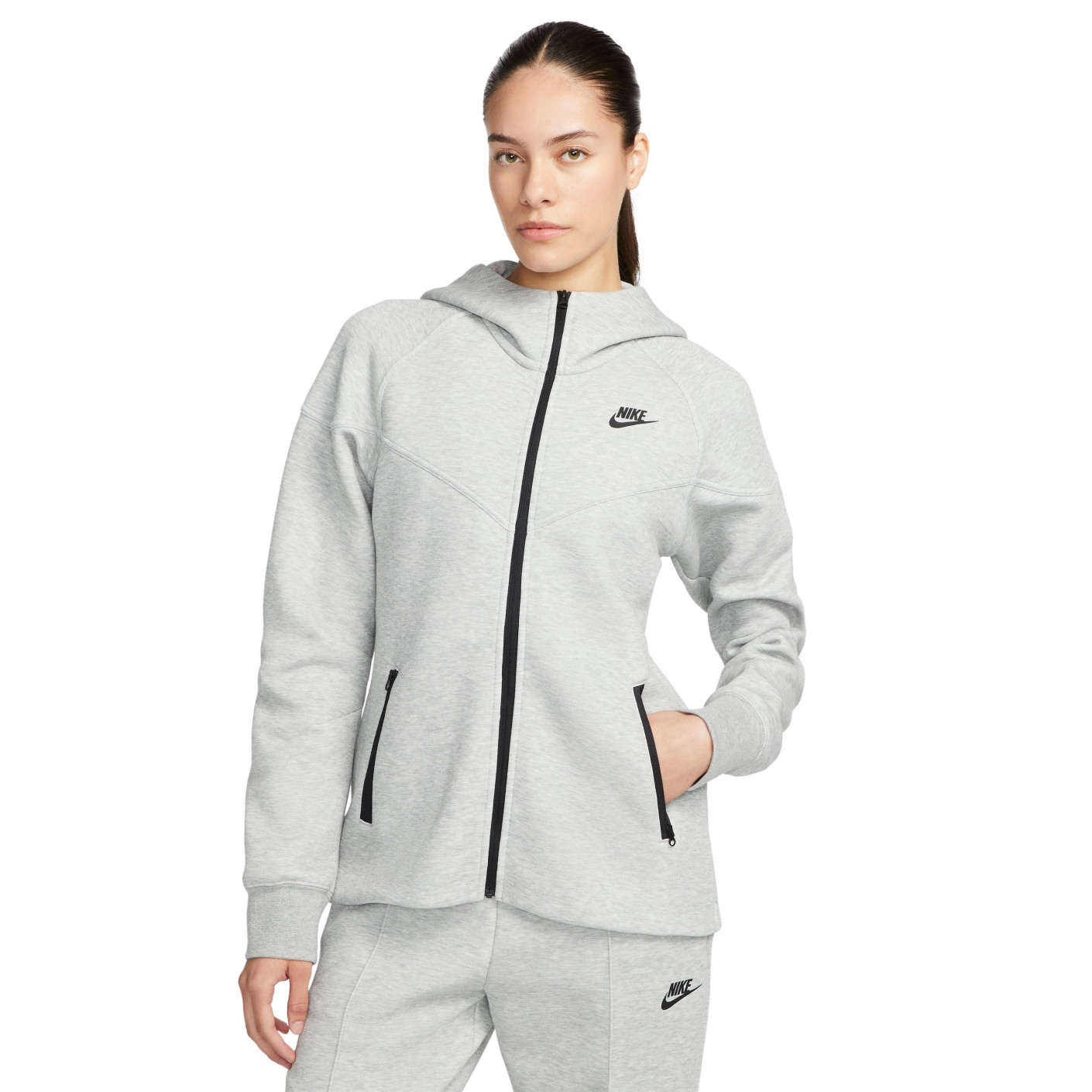 Nike Tech Fleece Vest Sportswear Women s Light Grey Black