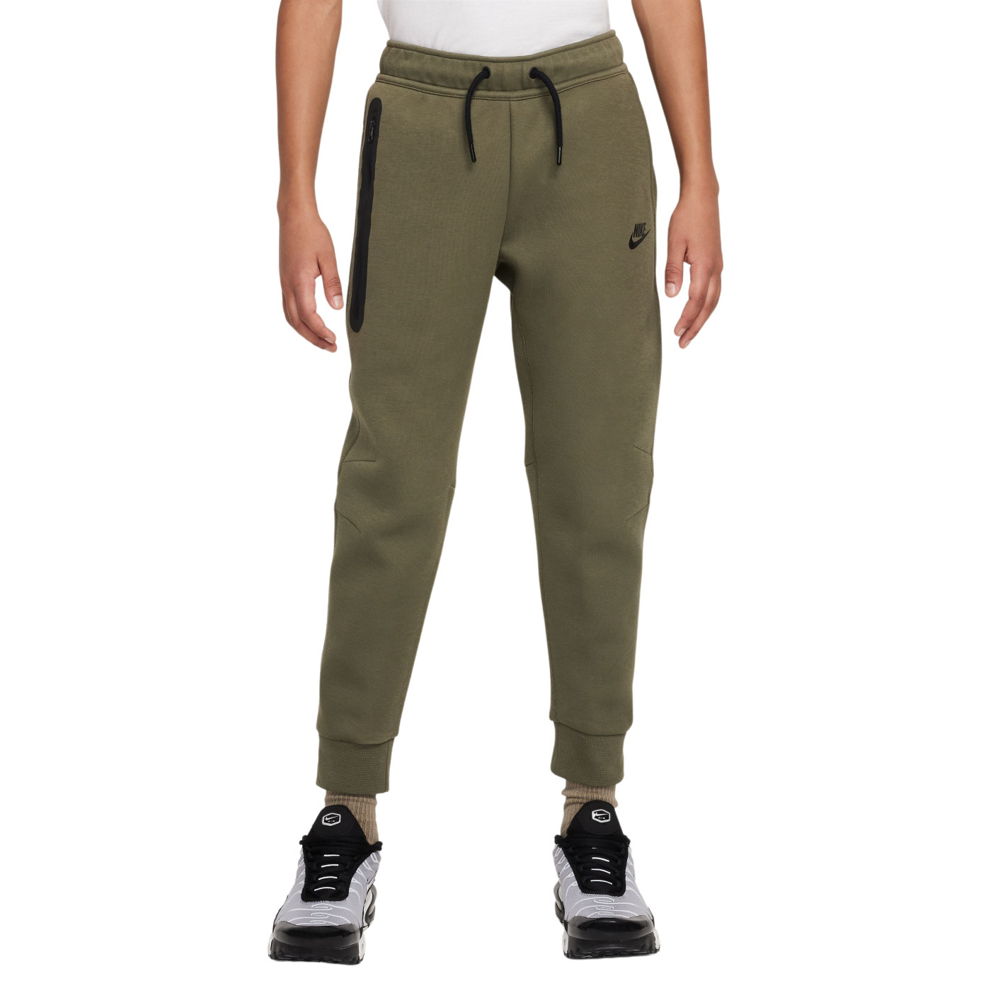 Nike Tech Fleece Sweatpants Kids Sportswear Olive Green Black